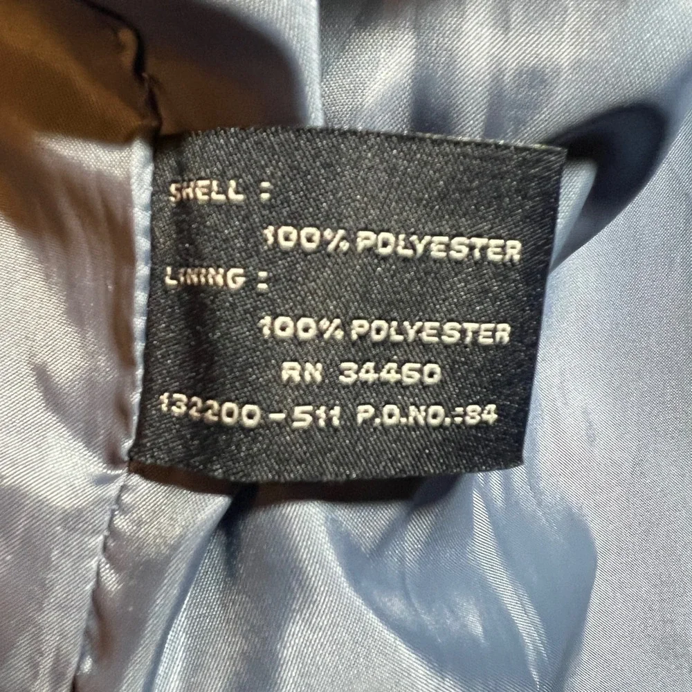 London‎ Fog Faux Suede Trench Coat Jacket in Baby Blue and Grey, Women's Size XL